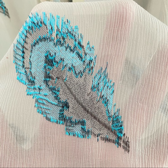 NWT: RAMY BROOK | Paulette Feather Peasant Top - Picture 6 of 10